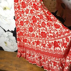 Blu Pepper Red & White sundress (july 4th) size Large, boho comfy flowy